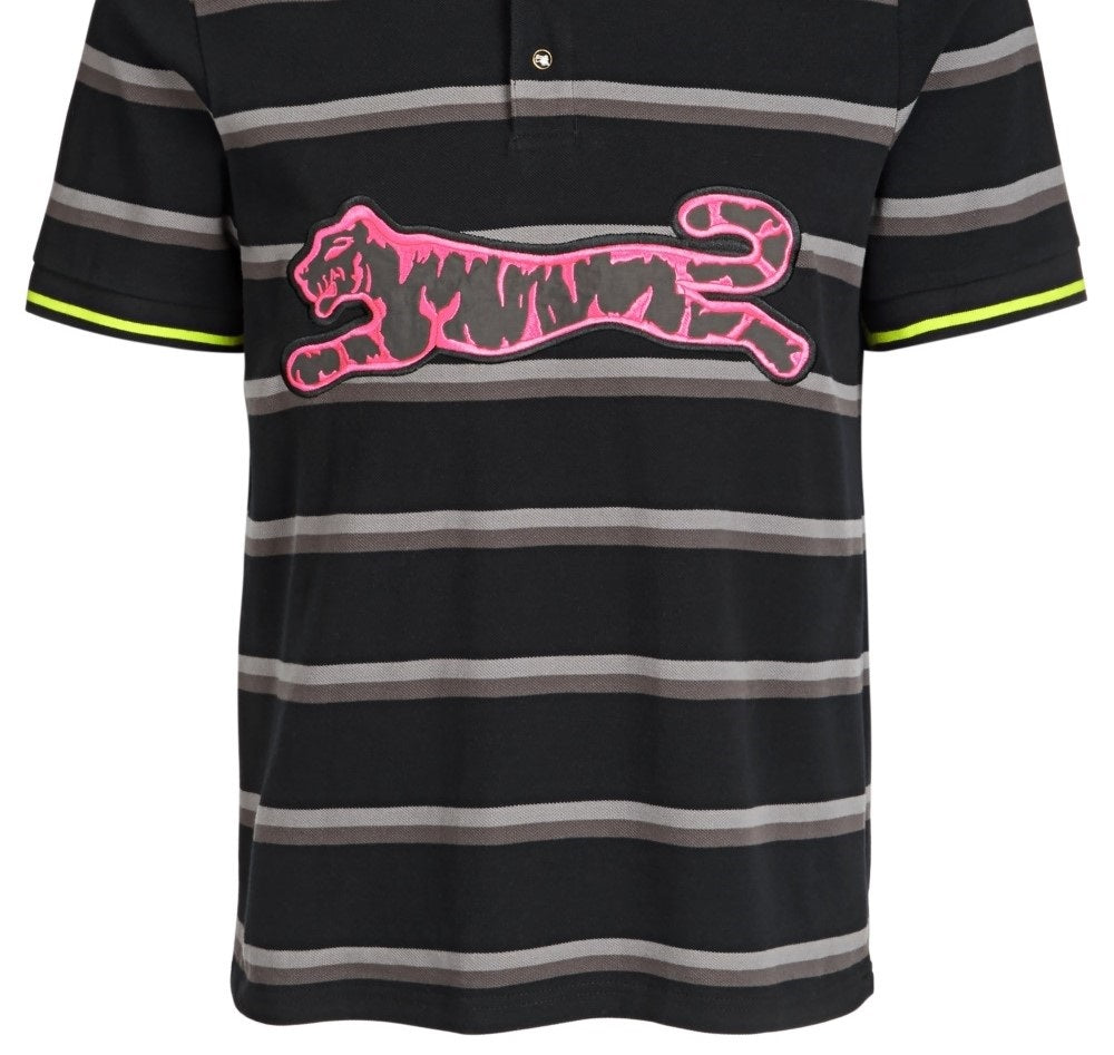 Le Tigre Men's Ellison Logo Polo Shirt Pink Size Medium