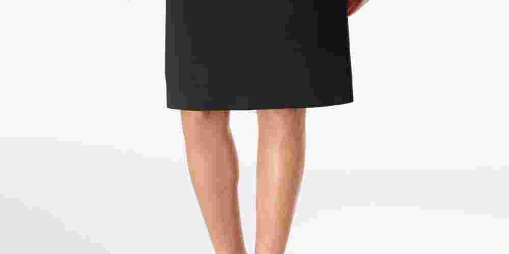JM Collection Women's Rivet-Waist A-Line Skirt  Gray Size X-Large