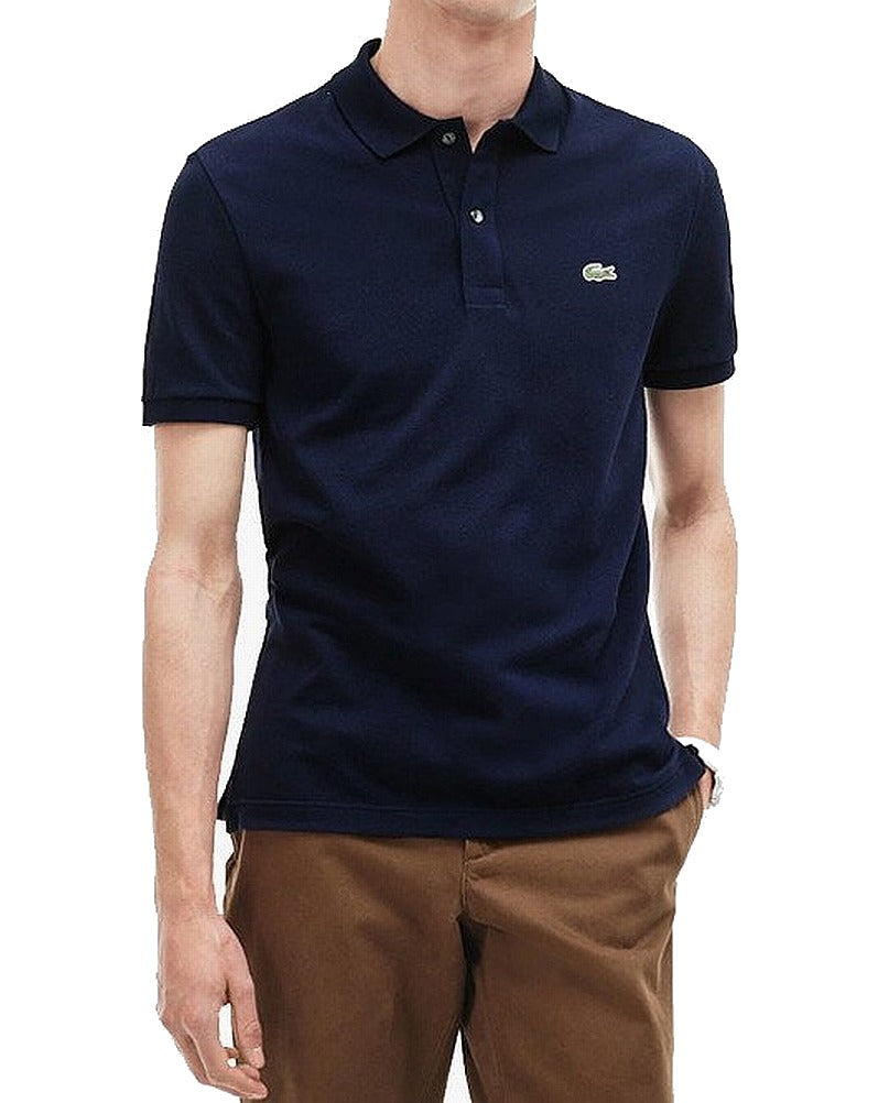 Lacoste Men's Collar Short Sleeves Polo Shirt Blue Size 9