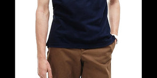 Lacoste Men's Collar Short Sleeves Polo Shirt Blue Size 9