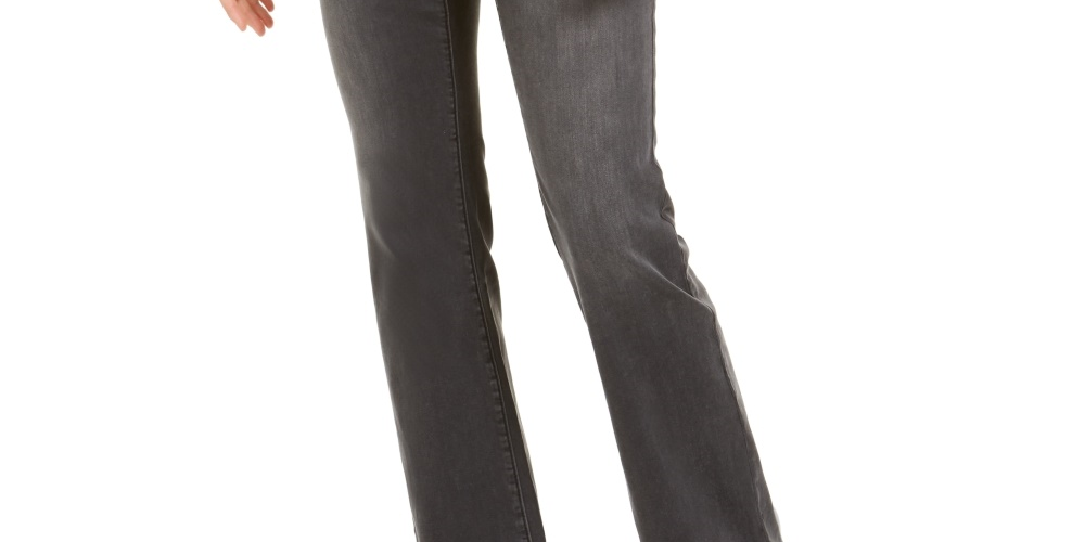 INC International Concepts Women's Curvy-Fit Incfinity Bootcut Jeans Black Size 10