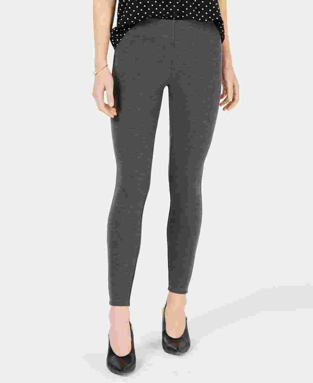 Maison Jules Women's Heather Active Wear Leggings Gray Size Medium