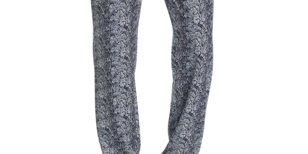 Tallia Men's Pants Large Snakeskin Print Jogger Stretch Gray Size Large