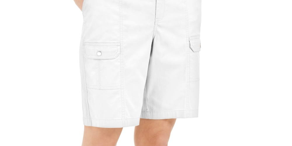 Karen Scott Women's Pocket-Front Shorts Natural Size 6