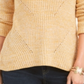 Style & Co Women's Marled Knit Sweater Yellow Size Petite Medium