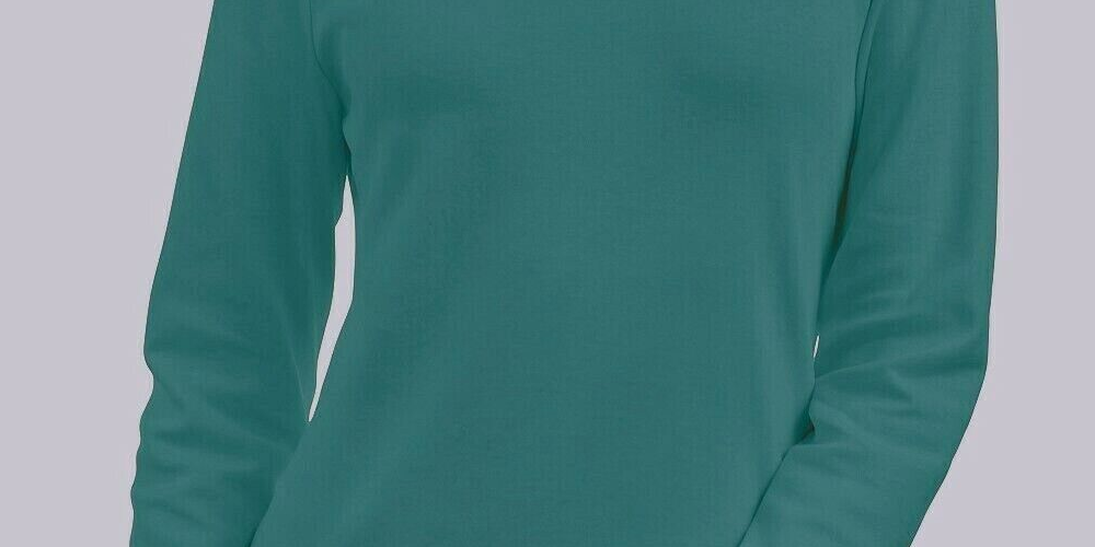 Karen Scott Women's Turtleneck Long Sleeve Cotton Genuine Jade Pullover Top Green Size -M