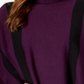 Alfani Women's Striped Poncho Sweater Dark Fig Size Petite XL