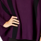 Alfani Women's Striped Poncho Sweater Dark Fig Size Petite XL