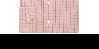 Club Room Men's Regular Fit Plaid Button Down Shirt Copper Size XL