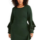 RACHEL Rachel Roy Women's Trendy Plus Size Ruffled Sheath Dress Green Size 14W