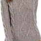 Charter Club Women's Cowl-Neck Cable-Knit Glitter Sweater Gray Size XX-Large