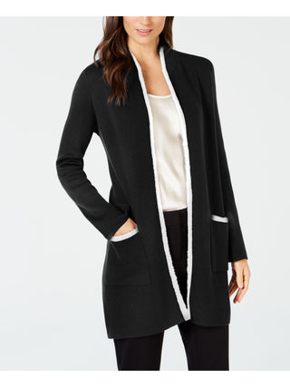 Alfani Women's Open Cardigan Sweater Black Size Petite X-Large