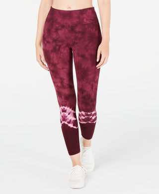 Ideology Women's Tie-Dyed Leggings Red Size X-Small