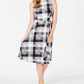 Charter Club Women's Plaid Midi Dress Black Size X-Large