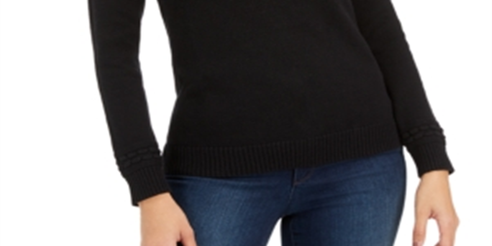 Charter Club Women's Colorblocked Button Trim Sweater Red Size Petite XL