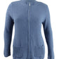 Karen Scott Women's Zip Front Sweater Blue Size Petite Large
