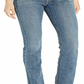 Silver Jeans Co. Women's Suki Mid Rise Curvy Fit Slim Bootcut Jeans Jeans Blue Size 24X33