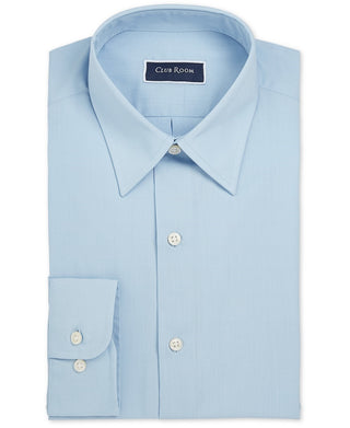Club Room Men's Regular Fit Solid Dress Shirt Navy Size 32-33