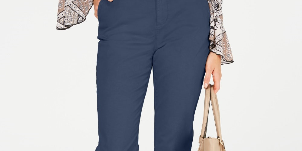 Style & Co Women's Chino Pants  Blue Size 2