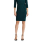 Ralph Lauren Women's 3/4 Sleeve Cowl Neck Above The Knee Cocktail Dress Green Size 8 P