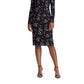 Ralph Lauren Women's Floral Long Sleeve V Neck Knee Length Wrap Dress Dress Black Size 4