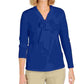Charter Club Women's Woven Tie Top Blue Size Medium