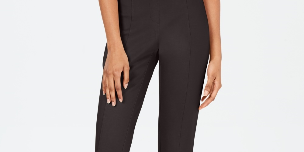 Style & Co Women's Curvy SeaPonte Knit Leggings Gray Size X-Small