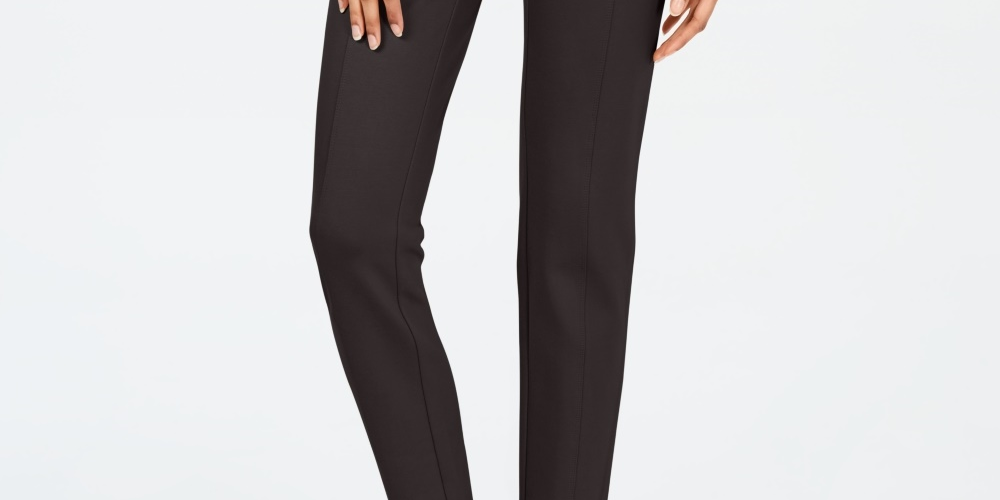 Style & Co Women's Curvy SeaPonte Knit Leggings Gray Size X-Small