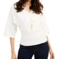 Thalia Sodi Women's Dolman Sleeve Necklace Top White Size X-Large