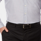 Kenneth Cole Men's Regular Fit Striped Dress Shirts Gray Size 27