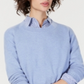 Charter Club Women's Cashmere Oversized Crew Neck Sweater Blue Size XS
