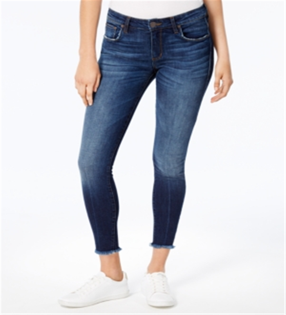 STS Blue Women's Emma Mid Rise Fray Hem Ankle Skinny Jeans Blue Size 27