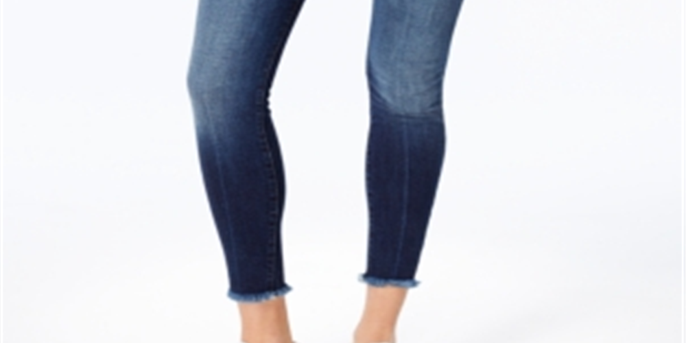 STS Blue Women's Emma Mid Rise Fray Hem Ankle Skinny Jeans Blue Size 27
