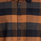 Quiksilver Men's Stretch Flannel Reg Shirt Brown Size Large