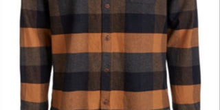 Quiksilver Men's Stretch Flannel Reg Shirt Brown Size Large