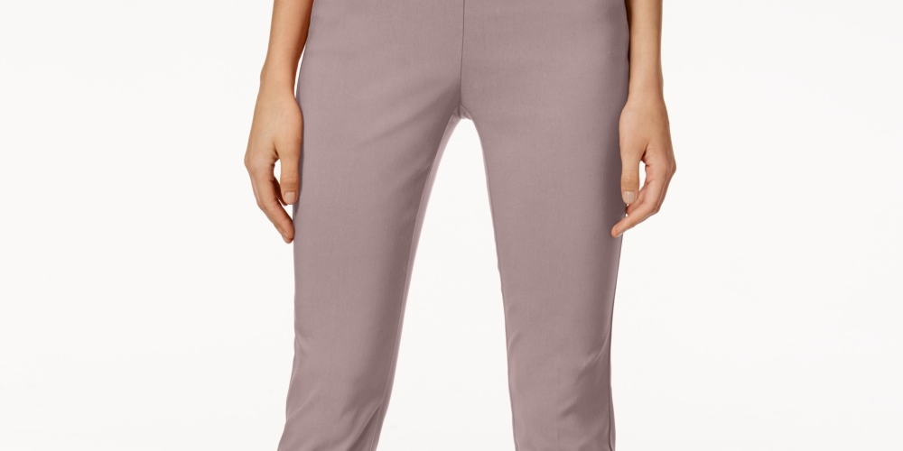 Alfani Women's Tummy Control Pull On Capri Pants Pink Size 2 Petite