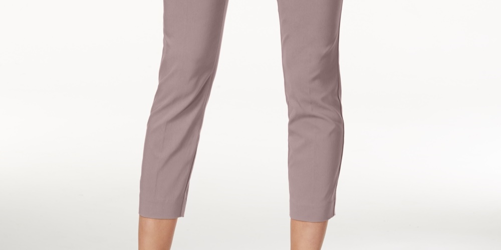 Alfani Women's Tummy Control Pull On Capri Pants Pink Size 2 Petite
