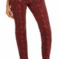 INC International Concepts Women's Essential Snake Print Skinny Jeans Crimson Snake Size 0