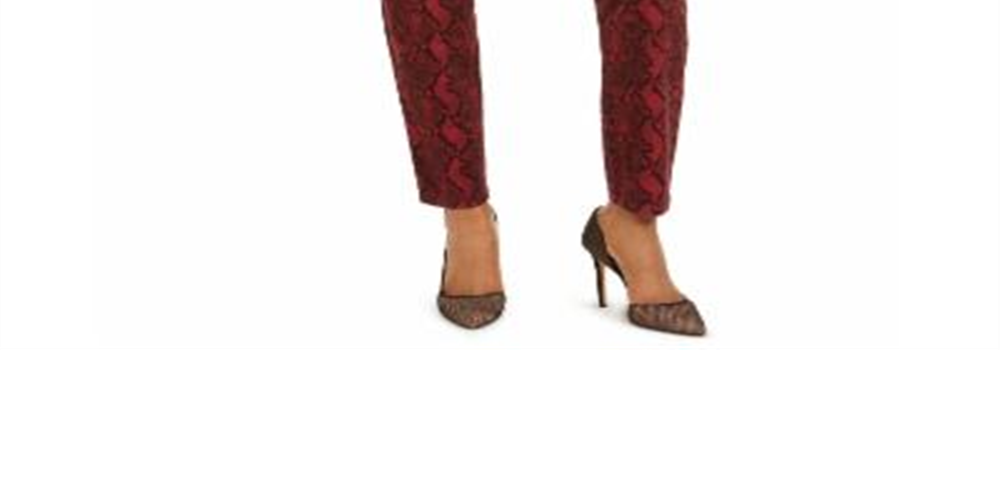 INC International Concepts Women's Essential Snake Print Skinny Jeans Crimson Snake Size 0