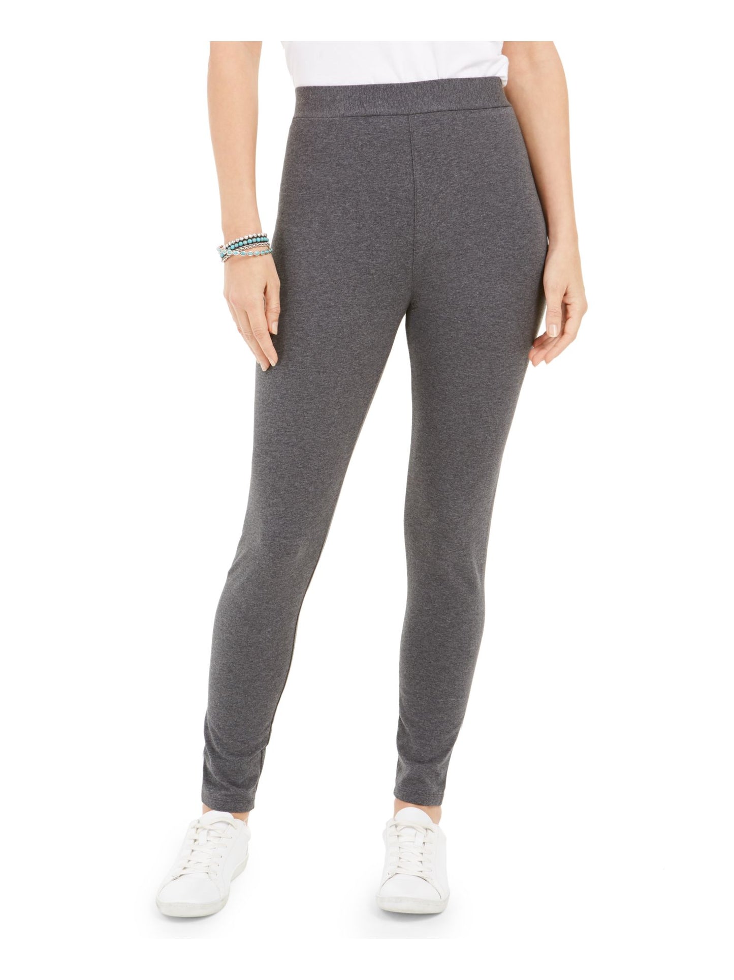 Style & Co Women's High Rise Pull on Active Wear Leggings Gray Size PP