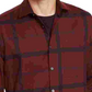 Alfani Men's Burgundy Check Long Sleeve Classic Fit Button Down Casual Red Size Medium