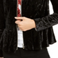 INC International Concepts Women's Crushed Velvet Peplum Black Size Petite Small