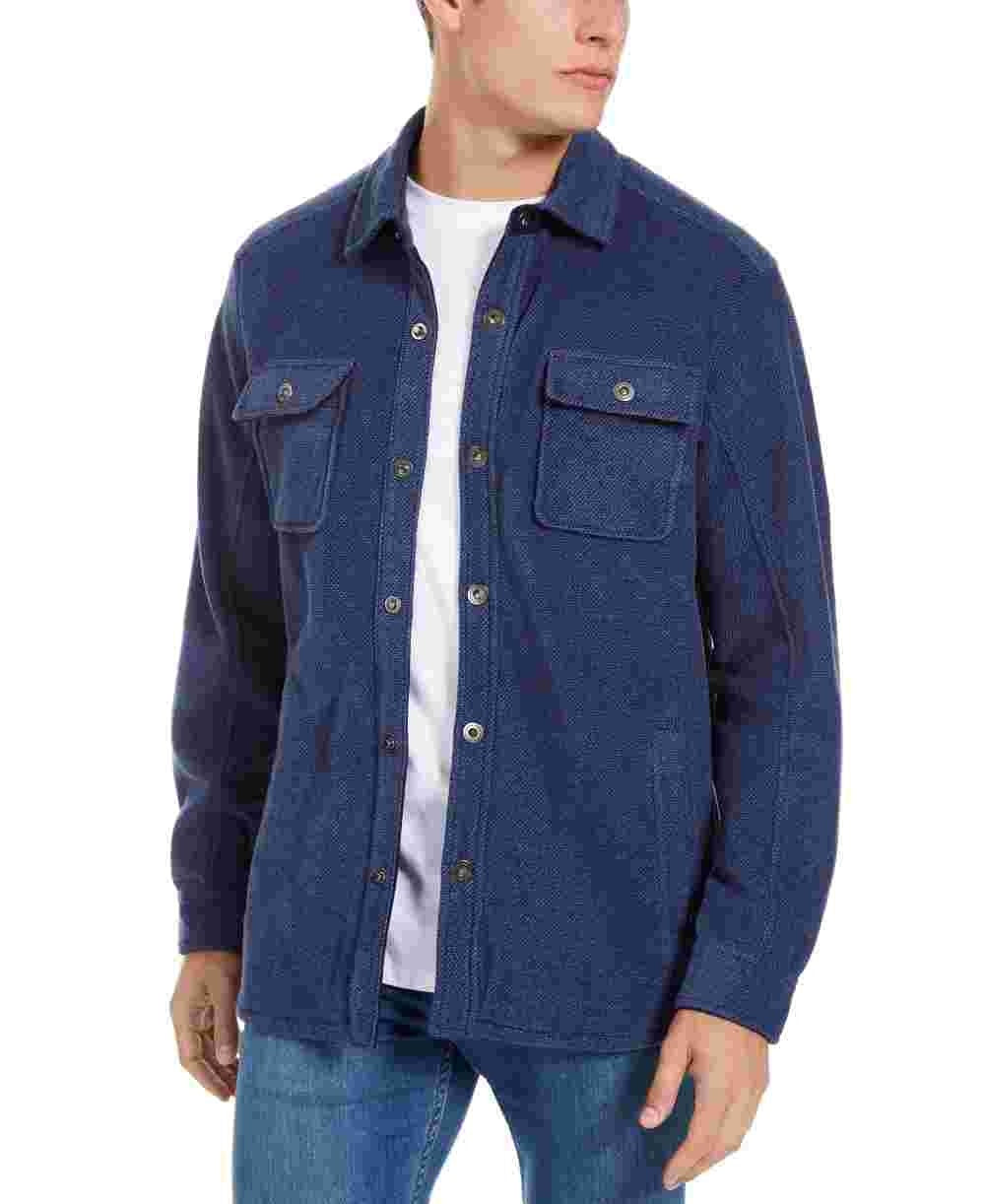 Tommy Bahama Men's Ocean Deep Shirt Jacket Blue Size XXX-Large