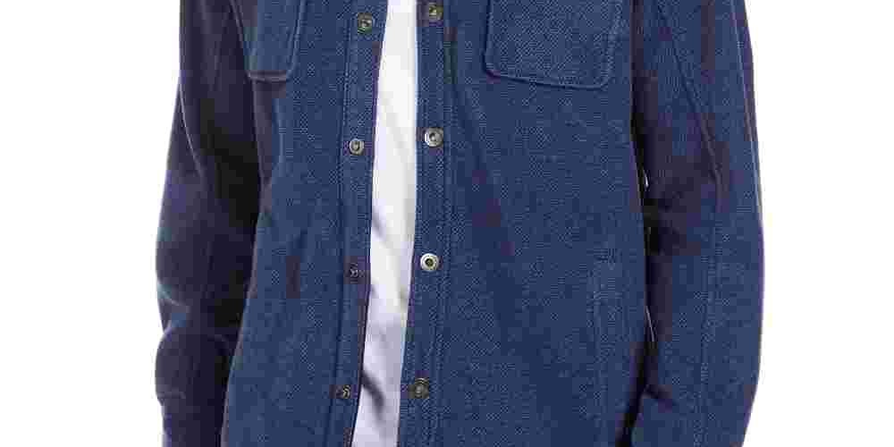 Tommy Bahama Men's Ocean Deep Shirt Jacket Blue Size XXX-Large