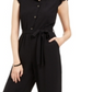 Monteau Women's Ruffled Jumpsuit Black Size Petite M