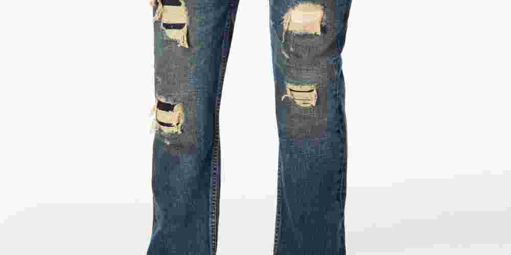 Levi's Men's 511 Slim Fit Rip And Repair Jeans Blue Size 29X32