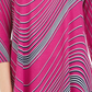 JM Collection Women's Swirl Print 3/4 Sleeve T Shirt Pink Size XX-Large