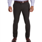 Reaction Kenneth Cole Men's Stretch Micro Houndstooth Skinny Fit Flex Waistband Flat Front Dress Pant Brown Size 29X30