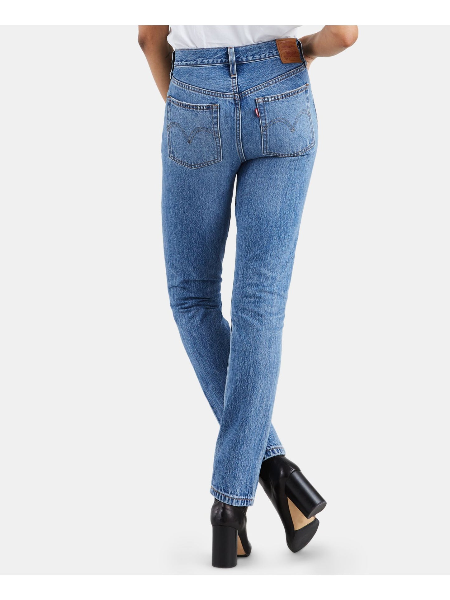 Levi's Women's Frayed Skinny Jeans Blue Size 29X28