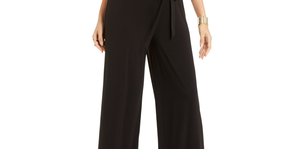 Thalia Sodi Women's Chain Neck Jumpsuit Black Size Medium